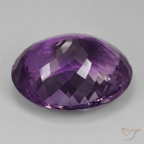 Amethyst Gemstone in 33.8 x 27.1 mm Size for Sale, Amethyst Stone in Purplish Violet Color