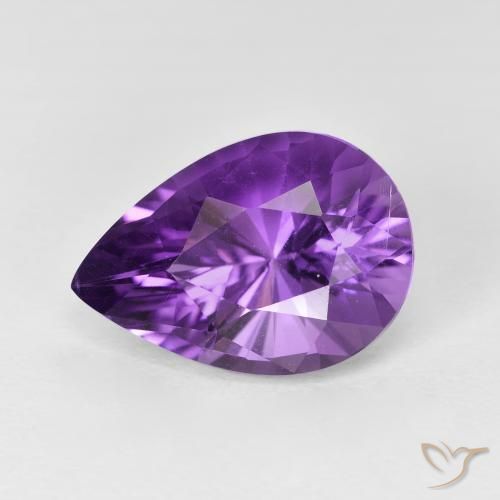 3,85 ct birnenschliff violetter Amethyst aus Brasilien, Größe 13,1 x 9,2mm, natürlicher Edelstein, VS Reinheit, 1 Stück birnenschliff Amethyst, Mohs-Härte von 7 Geeignet für den täglichen Gebrauch im Schmuck , Symbolisiert Beruhigung, Photo A