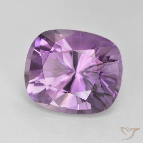 8.25 ct Violet Amethyst Stone, Natural Amethyst in Cushion-Cut Shape for Sale