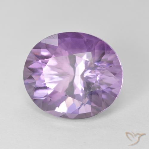 5.07 ct Violet Amethyst Stone, Natural Amethyst in Oval Facet Shape for Sale