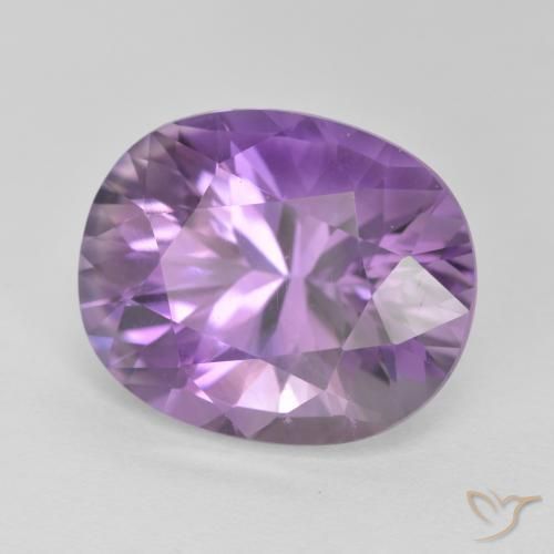 9.17 ct Violet Amethyst Stone, Natural Amethyst in Oval Facet Shape for Sale