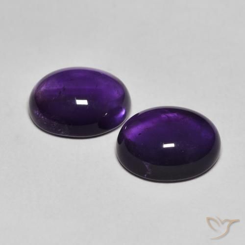 Amethyst Gemstones in 10 x 8 mm (calibrated) Size for Sale, Amethyst Stones in Dark Violet Color