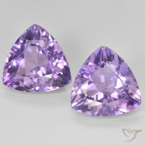 5.55ctw Natural Medium Violet Amethyst, Trillion, VS