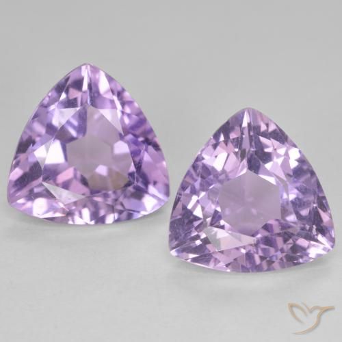 5.64ctw Natural Eggplant Violet Amethyst, Trillion, VS