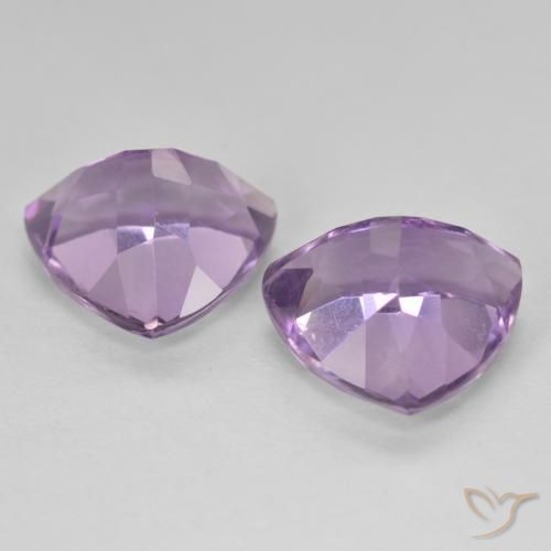 Amethyst Gemstones in 10 x 10 mm (calibrated) Size for Sale, Amethyst Stones in Light-Medium Violet Color