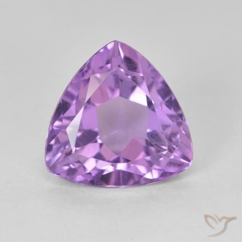3.08ct Natural Vivid Violet Amethyst, Trillion, VS