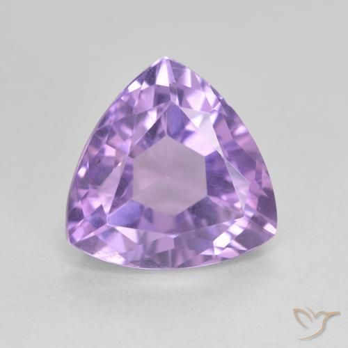 3.24ct Natural Medium Violet Amethyst, Trillion, VVS-VS