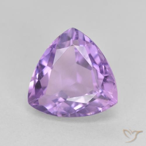 3.28ct Natural Medium Violet Amethyst, Trillion, VS