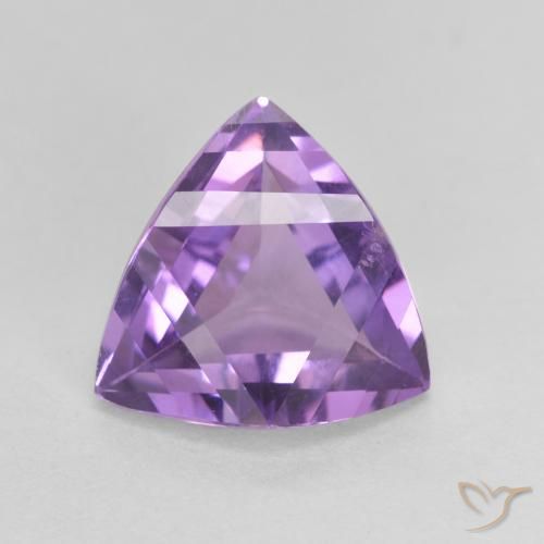 2.95ct Natural Medium Violet Amethyst, Trillion, VS