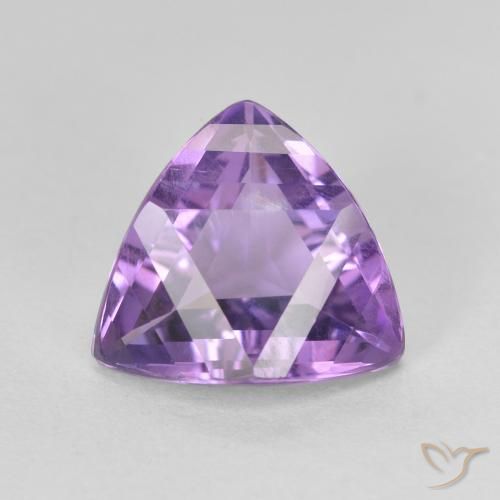 3.05ct Natural Medium Violet Amethyst, Trillion, VVS-VS