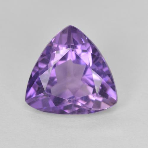 10,1 x 9,8mm trillionenschliff violetter Amethyst aus Brasilien, Gewicht 2,81 ct, 1 Stück Amethyst - Farbe: Mittelviolett, natürlicher Edelstein in VVS Reinheit, Mohs-Härte von 7 Geeignet für den täglichen Gebrauch im Schmuck, Entsperrt das Kronenchakra, Photo A