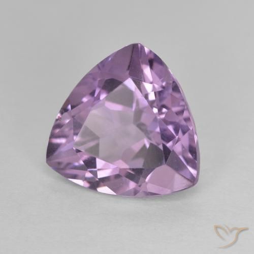 2.79 ct Violet Amethyst Stone, Natural Amethyst in Trillion Facet Shape for Sale