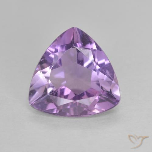 2.63ct Natural Eggplant Violet Amethyst, Trillion, VVS