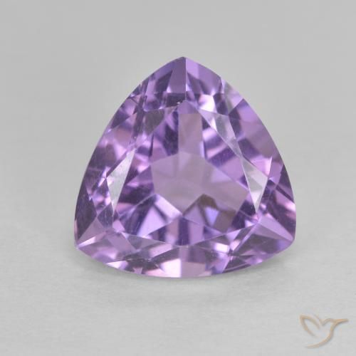 3.24ct Natural Medium Violet Amethyst, Trillion, VVS-VS