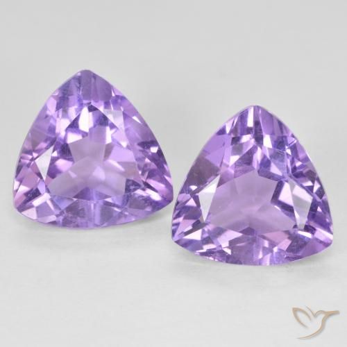5.59 ct Trillion Cut Amethyst, 10 x 10 mm From Brazil, Photo A