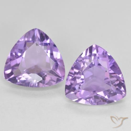 5.35 ct Trillion Cut Amethyst, 10.1 x 9.9 mm From Brazil, Photo A