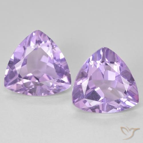 5.67ctw Natural Pinkish Violet Amethyst, Trillion, VVS-VS