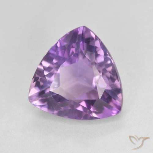 3.03ct Natural Medium Pink Violet Amethyst, Trillion, VVS-VS