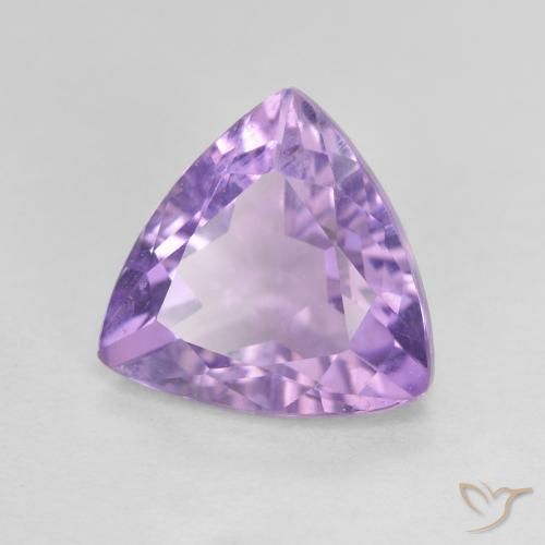 2.80 ct Violet Amethyst Stone, Natural Amethyst in Trillion Facet Shape for Sale