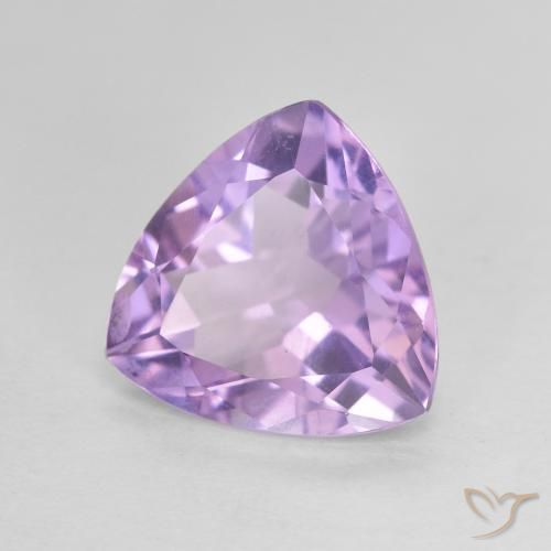 2.74 ct Violet Amethyst Stone, Natural Amethyst in Trillion Facet Shape for Sale