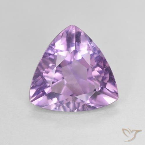 2.66ct Natural Medium Pink Violet Amethyst, Trillion, VVS-VS