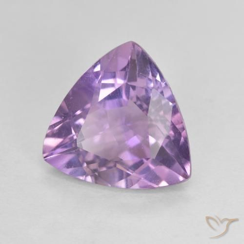 2.66 ct Violet Amethyst Stone, Natural Amethyst in Trillion Facet Shape for Sale