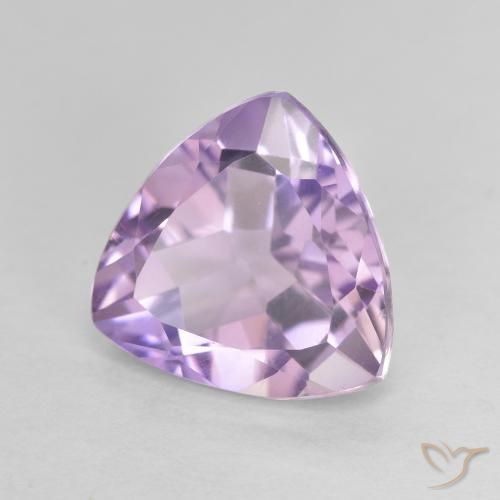 2.97 ct Violet Amethyst Stone, Natural Amethyst in Trillion Facet Shape for Sale