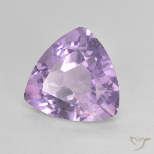 2.78 ct Violet Amethyst Stone, Natural Amethyst in Trillion Facet Shape for Sale