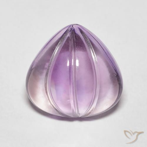 4.11ct Natural Sangria Violet Amethyst, Pear Shape, Transparent