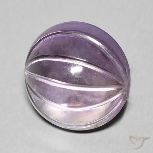 10.21 ct Violet Amethyst Stone, Natural Amethyst in Carved Oval Shape for Sale