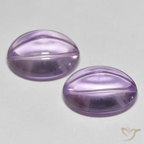 Amethyst Gemstones in 14.2 x 10.5 mm Size for Sale, Amethyst Stones in Light Violet Color