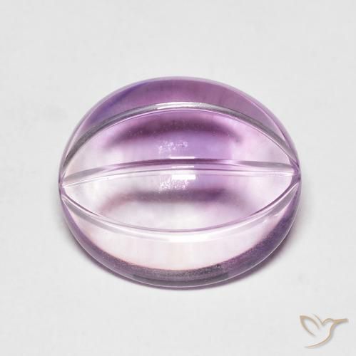 7.81ct Natural Light Pinkish Violet Amethyst, Oval, Transparent
