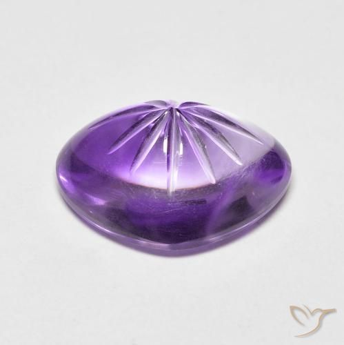 Amethyst Gemstone in 14.1 x 10.4 mm Size for Sale, Amethyst Stone in Medium Violet Color