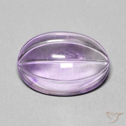 7.18ct Natural Medium Violet Amethyst, Oval, Transparent