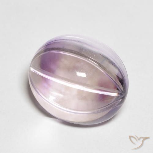 5.44 ct Violet Amethyst Stone, Natural Amethyst in Oval Facet Shape for Sale