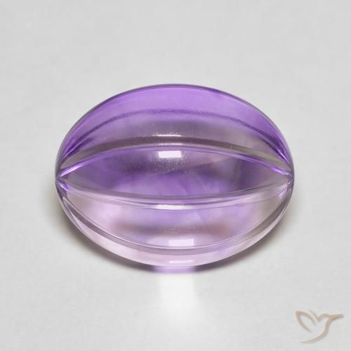 5.39ct Natural Deep Violet Amethyst, Oval, Transparent