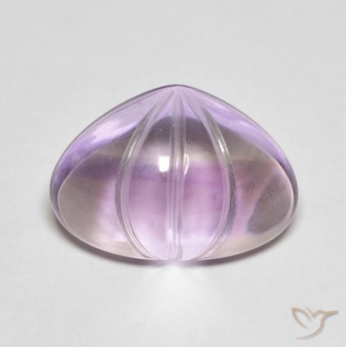 5.90ct Natural Medium Violet Amethyst, Pear Shape, Transparent