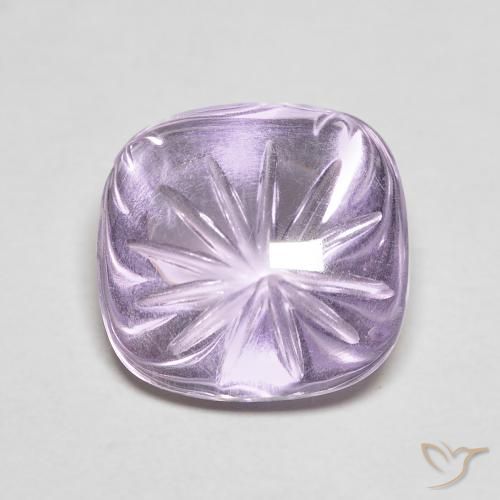 7.08 ct Carved Amethyst, 12.4 x 11.8 mm From Brazil, Photo A