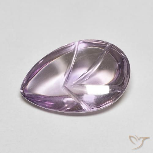 7.22ct Natural Light-Medium Violet Amethyst, Pear Shape, Transparent