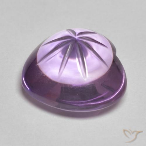 Amethyst Gemstone in 12.7 x 11.5 mm Size for Sale, Amethyst Stone in Pinkish Violet Color