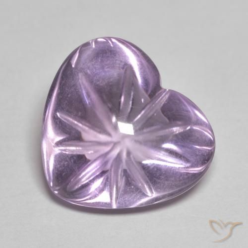 6.81ct Natural Medium Violet Amethyst, Heart, Transparent