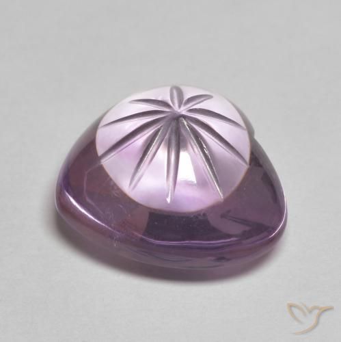 Amethyst Gemstone in 13.2 x 11.9 mm Size for Sale, Amethyst Stone in Medium Violet Color