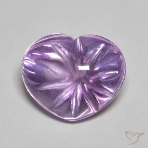 6.76ct Natural Pinkish Violet Amethyst, Heart, Transparent