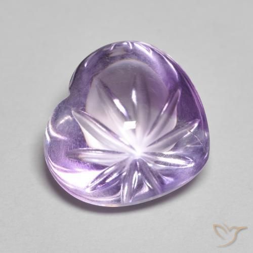 5.78ct Natural Deep Iris Violet Amethyst, Heart, Transparent