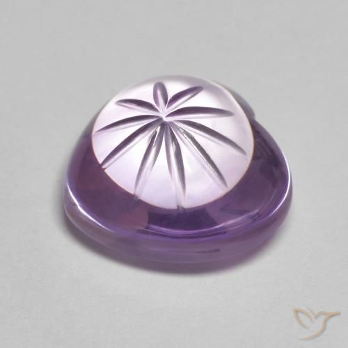 Amethyst Gemstone in 12.4 x 11.3 mm Size for Sale, Amethyst Stone in Deep Iris Violet Color