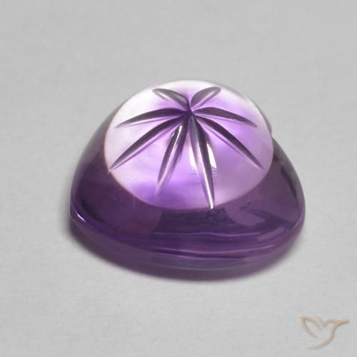 Amethyst Gemstone in 10.9 x 9.9 mm Size for Sale, Amethyst Stone in Medium Violet Color
