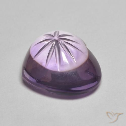 Amethyst Gemstone in 13.6 x 11.1 mm Size for Sale, Amethyst Stone in Medium Violet Color