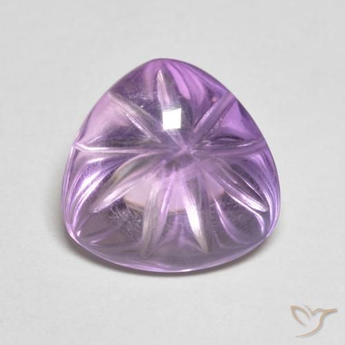 6.10ct Natural Medium Violet Amethyst, Trillion, Transparent