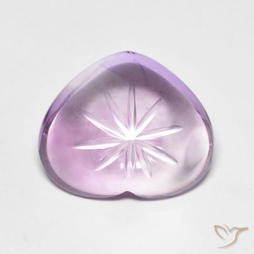 6.53ct Natural Iris Violet Amethyst, Heart, Transparent