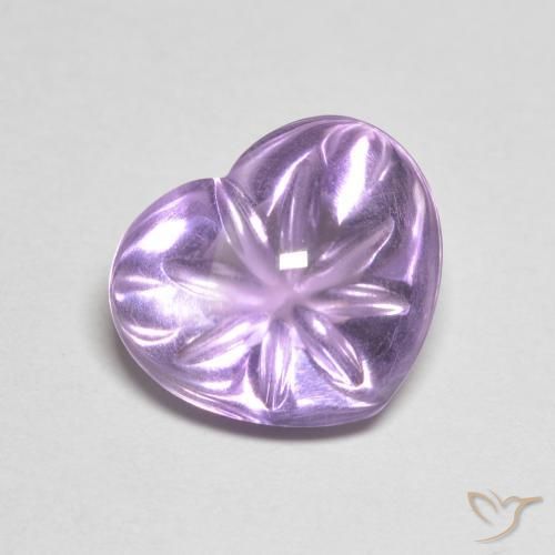 4.57ct Natural Deep Iris Violet Amethyst, Heart, Transparent